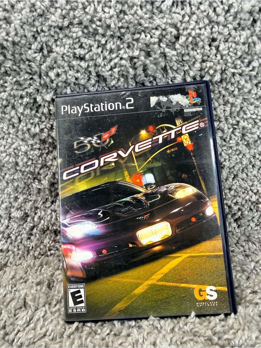 Sony PlayStation 2 Corvette Racing Game - Black and Yellow Cover